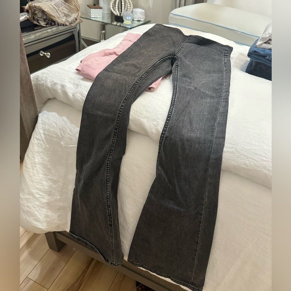 Free people flare jeans size 24 black.